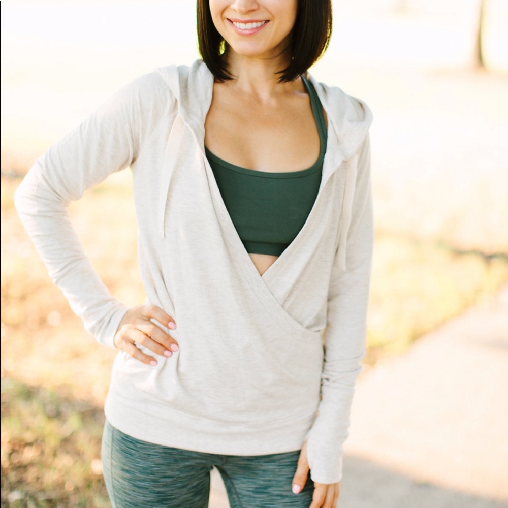 Athleta criss cross sweater hoodie!
